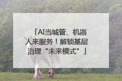 AI当城管、机器人来服务！解锁基层治理“未来模式”
